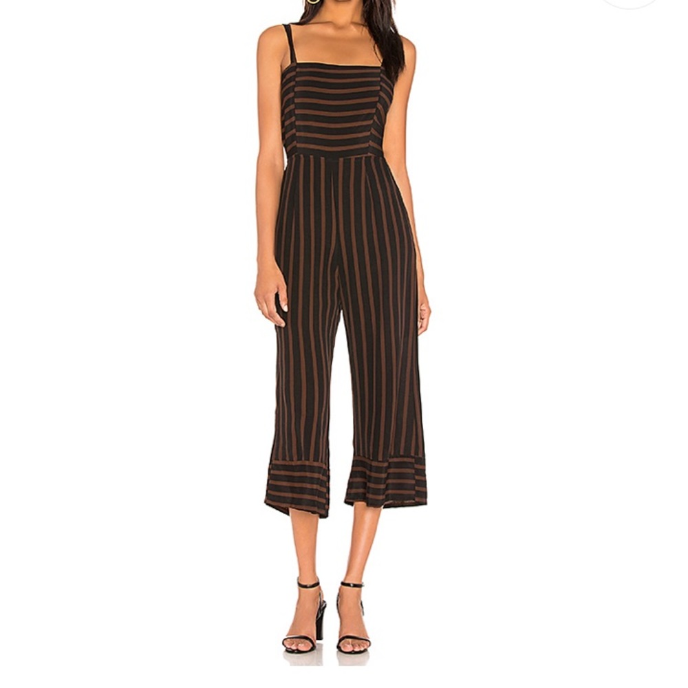 Faithfull the Brand Espresso Stripe Jumpsuit